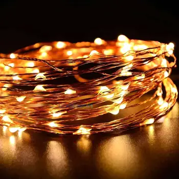 

AA Battery Powered LED String Light 1M 2M 3M 4M 5M Waterproof Cooper Wire Strip Fairy Lamp for Holidays Party Garden Decorating