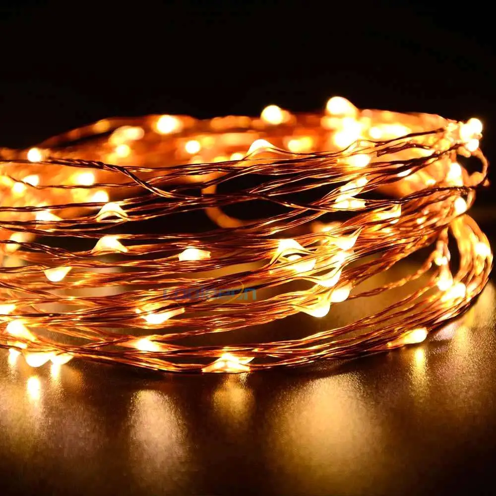 AA Battery Powered LED String Light 1M 2M 3M 4M 5M Waterproof Cooper Wire Strip Fairy Lamp for Holidays Party Garden Decorating