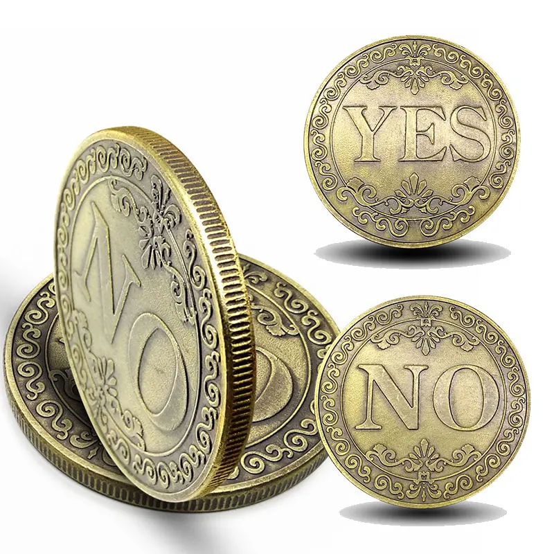 Украшение для монет Коллекционная монета круглый да нет металлической политики решение коллекция монет искусство домашний декоративный значок