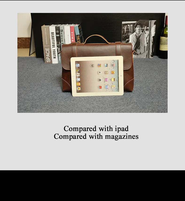YIZHI деловой мужской портфель высокого качества сумка через плечо из искусственной кожи 12 дюймов Сумка для ноутбука с застежкой