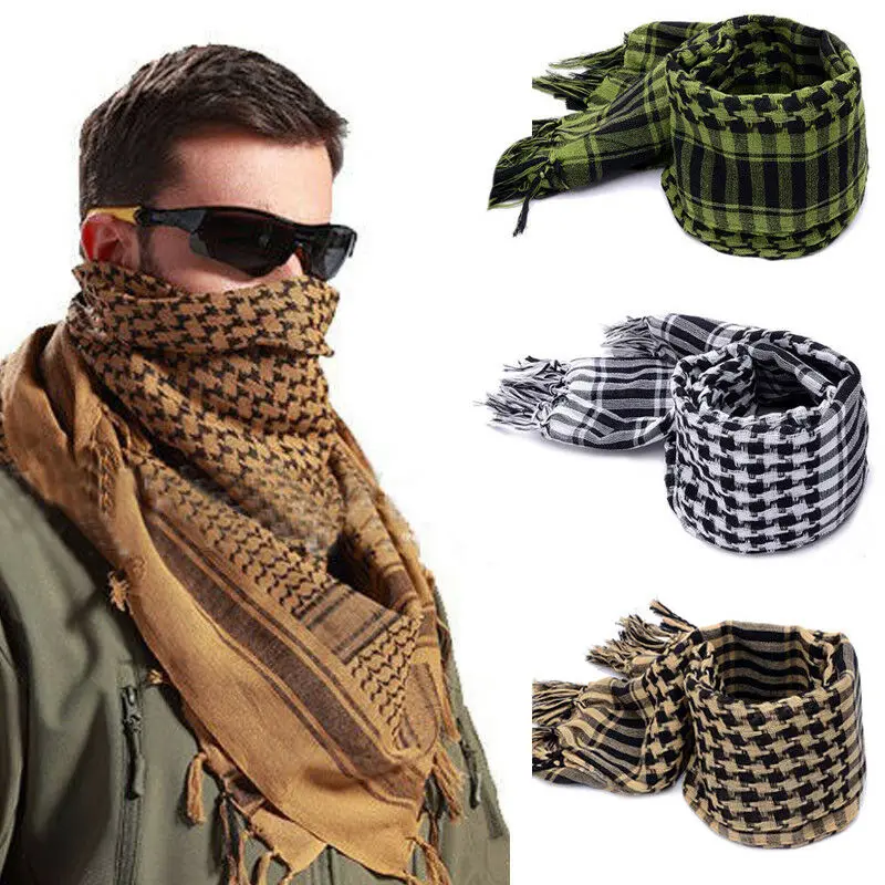 New Lightweight Military Arab Tactical Desert Scarves Army Outdoor Square Plaid Men Scarf