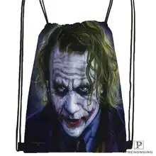 Пользовательские Джокер Бэтмен Аркхэм походная сумка на шнурке милый рюкзак для детей(черная спинка) 31x40 см#2018612-01-(13