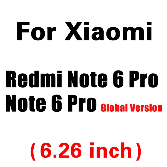 GonoRack 6D защитное стекло xiaomi redmi 4x полное покрытие Экран протектор для Xiaomi Redmi 4X4 Pro 4A закаленное Стекло для Redmi Note 4x 5A 5 плюс глобальная версия xiaomi redmi 4x стекло xiaomi redmi 5 plus стекло - Цвет: Redmi Note 6 Pro