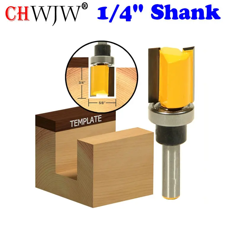 1pc Flush Trim/Template Router Bit with Shank Bearing 5/8" x 3/4