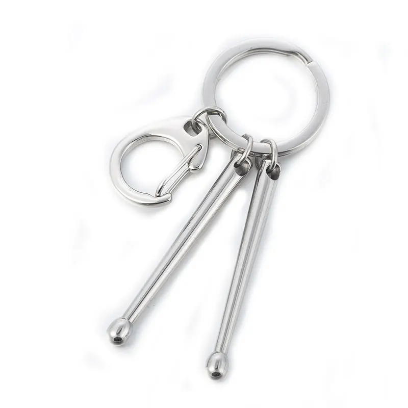 WAWFROK 2017 Stainless steel Keychain Keychain Men Male Knock Drum