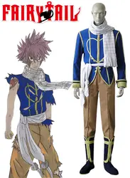 Fairy Tail Дракон Slayers Нацу Dragneel Небесный Дух костюм Косплэй