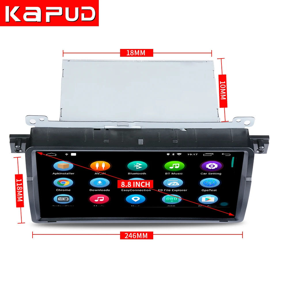 Best Kapud  Original Car Multimedia Player 8.8 No DVD Stereo System GPS  Wifi BT SWC Quad Core for BMW E46/M3/Rover 75/MG ZT/3 Series 5
