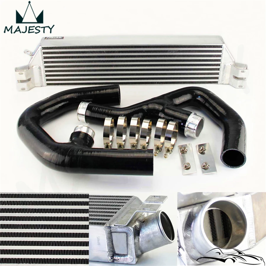 TURBO TWIN INTERCOOLER KIT FOR Volkswagen VW GOLF MK5 MK6 GTI FSI JETTA 2.0T BLACK