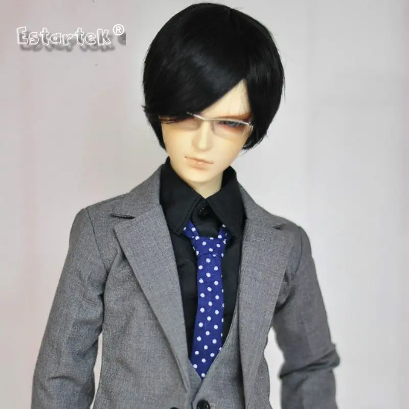 

Estartek 1/3 1/4 Customized Full Hand Made Male Business Gray Color Suit Outfit Set for BJD SD DD Doll Action Figure DIY