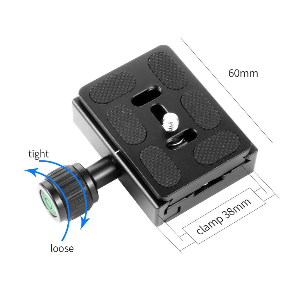 BGNING алюминиевый сплав 60 мм зажим QR+ QR60 штатив быстросъемная Крепежная пластина для 38 мм Arca-Swiss шариковая головка DSLR камеры
