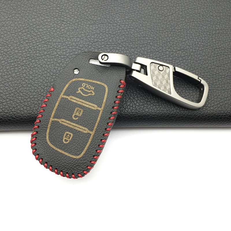 3 кнопки из натуральной кожи брелок чехол для ключей чехол для hyundai i30 IX35 Elantra Verna Tucso умный стиль защитный чехол