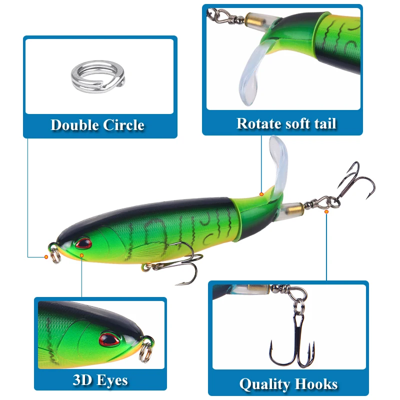 Новые рыболовные приманки Minnow Topwater вращающийся хвост Морская Рыбалка