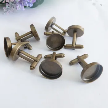 

20pcs 16mm cabochon pad cufflink blanks for jewelry findings color option