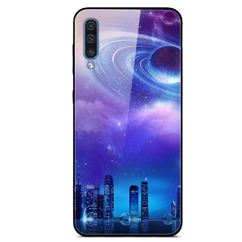 Популярный чехол для samsung Galaxy A50 A30s A50s Чехол классный роскошный стеклянный чехол для задней крышки для samsung A50 чехол мягкая рамка A 50 s - Цвет: as photo 1