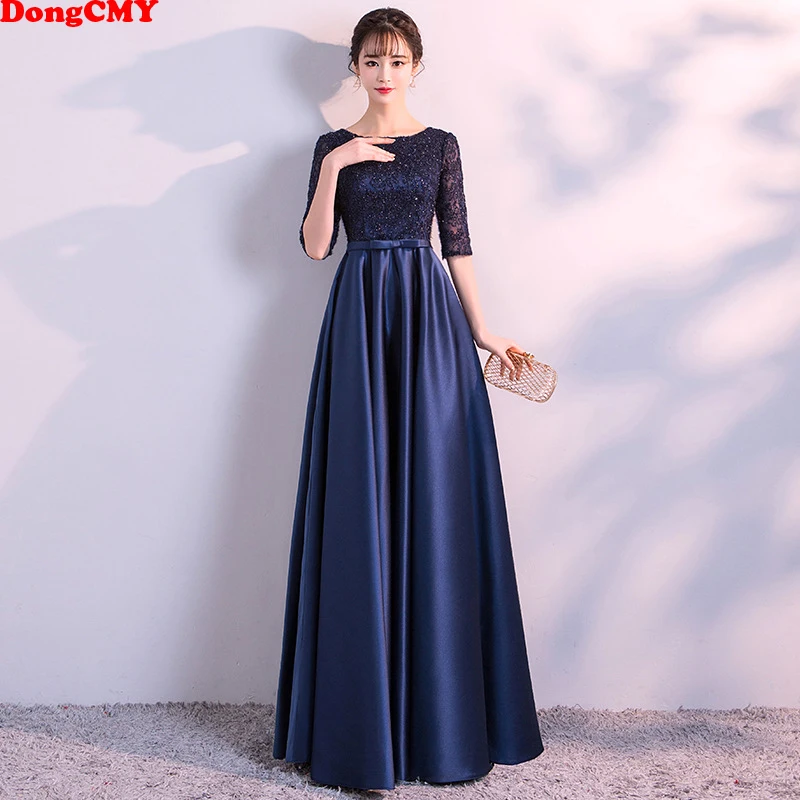 elegant long evening dresses with sleeves