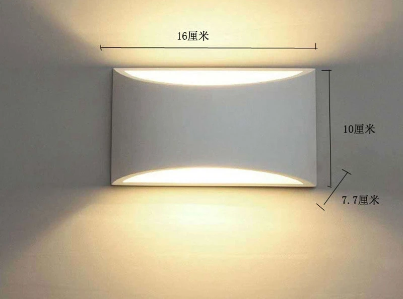 Handmade Gypsum Moulding Plaster Modern LED Wall Light AC110V220V Indoor Bedroom Living Room Corridor Feature Decor Lamps (2)