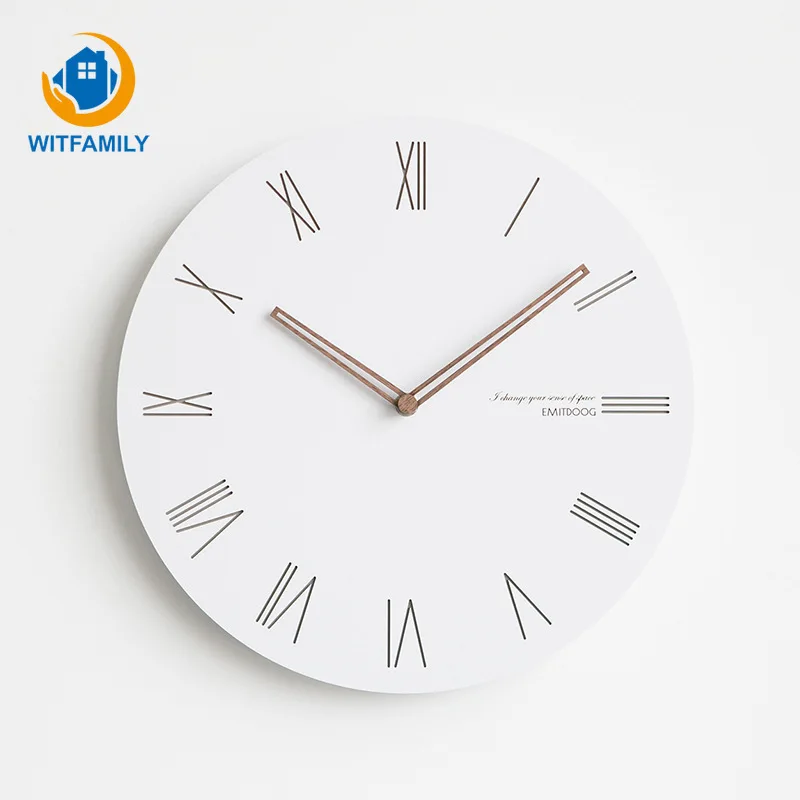 

Bedroom Home European Wall Clock Silent Clock 12 Inch Nordic Clock Living Room Modern Minimalist Creative Clock