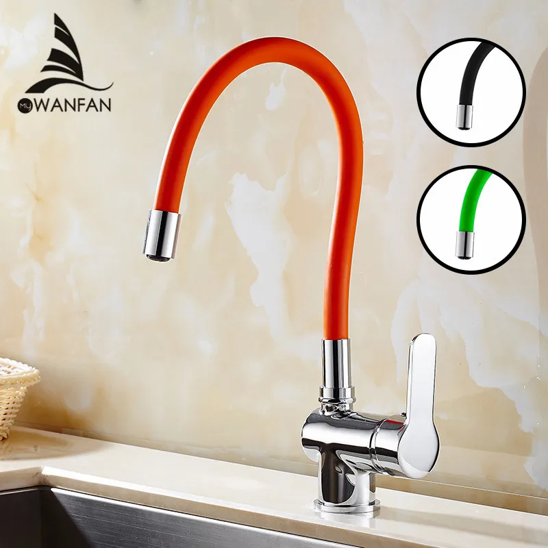 Modern Sink Faucet Silica Gel Nose Any Direction Rotating Kitchen