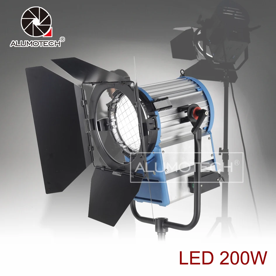 

Alumotech 200W Day Light 5600K Fresnel LED Dimming HMI Light For Studio Photogarphy Filmmarking Broadcasting Continous Lighting