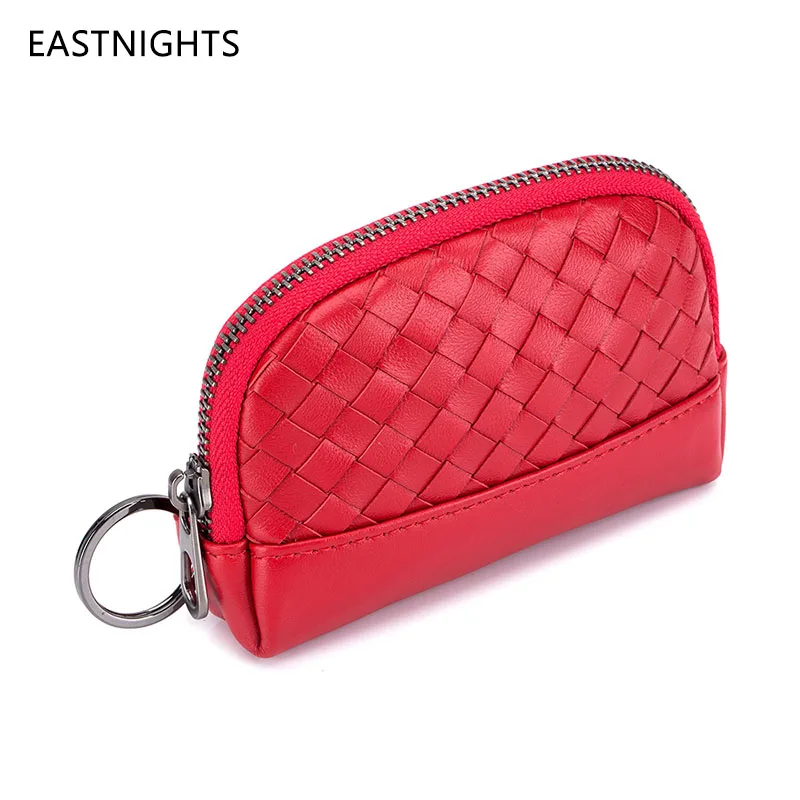 EASTNIGHTS кожаный кошелек для монет женский из натуральной кожи на заказ Мини-молния войлочный Кошелек для монет вязаный брелок для ключей