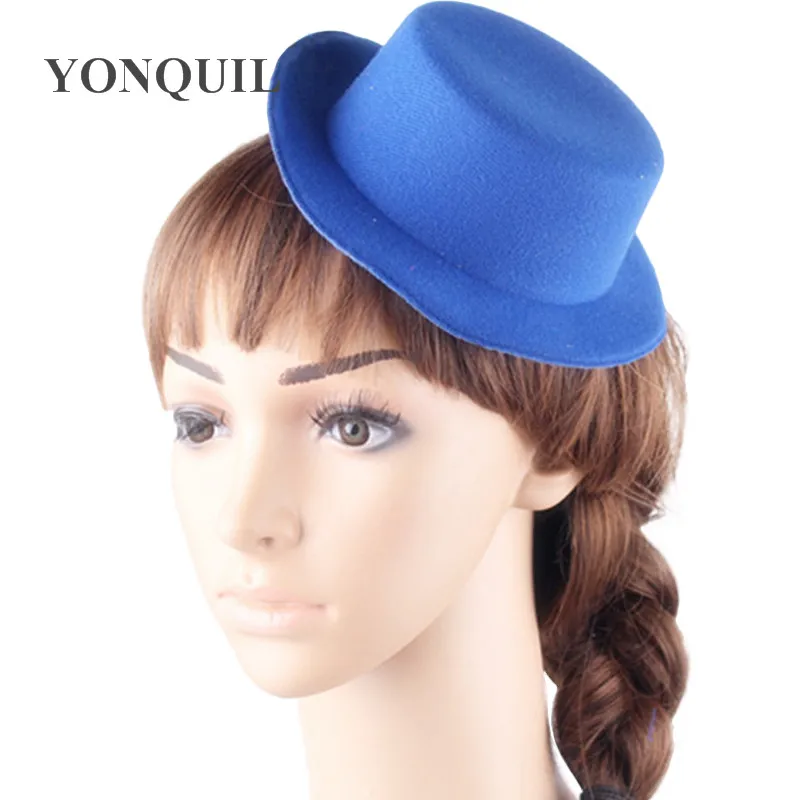 royal blue Женская шапка 17 см, мини-топ, детские головные уборы для чародейки, EVA, свадьба девичник для мальчиков и девочек, праздничная танцевальная шляпа, поделка для шляпы, 12 шт./партия - Цвет: royal blue