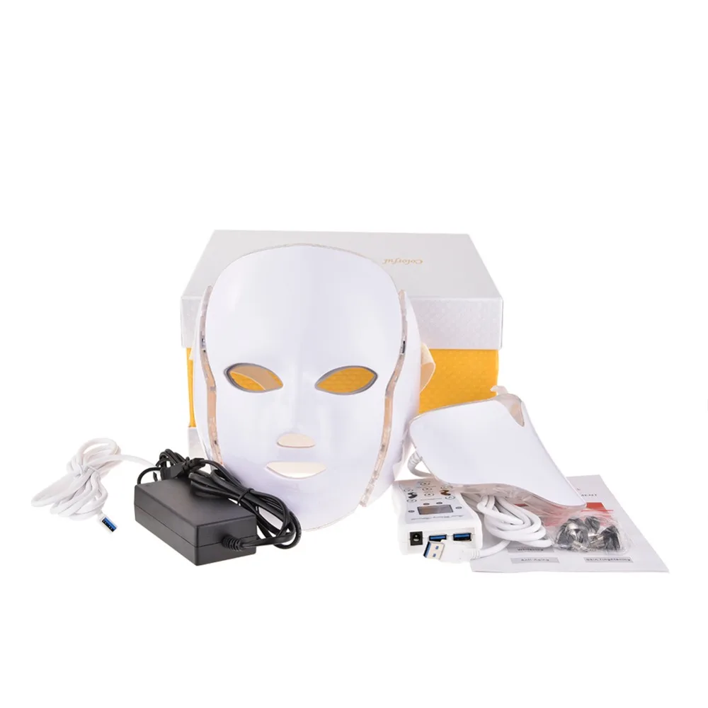 

LED Facial Mask Therapy 7 Colors Face Mask Machine Photon Therapy Light Skin Care Wrinkle Acne Removal Face Beauty 20