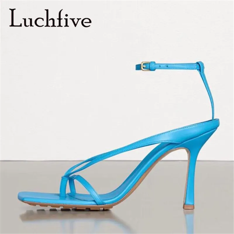 

Unique Narrow Band Flip Flop Thong Sandals Sexy High Heel Gladiator Strappy Shoes Women Leather Sandals