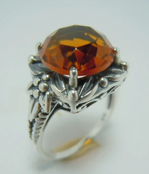 

Fashion wind restoring ancient ways The ancient silver Beautiful plant pattern character proposal ring