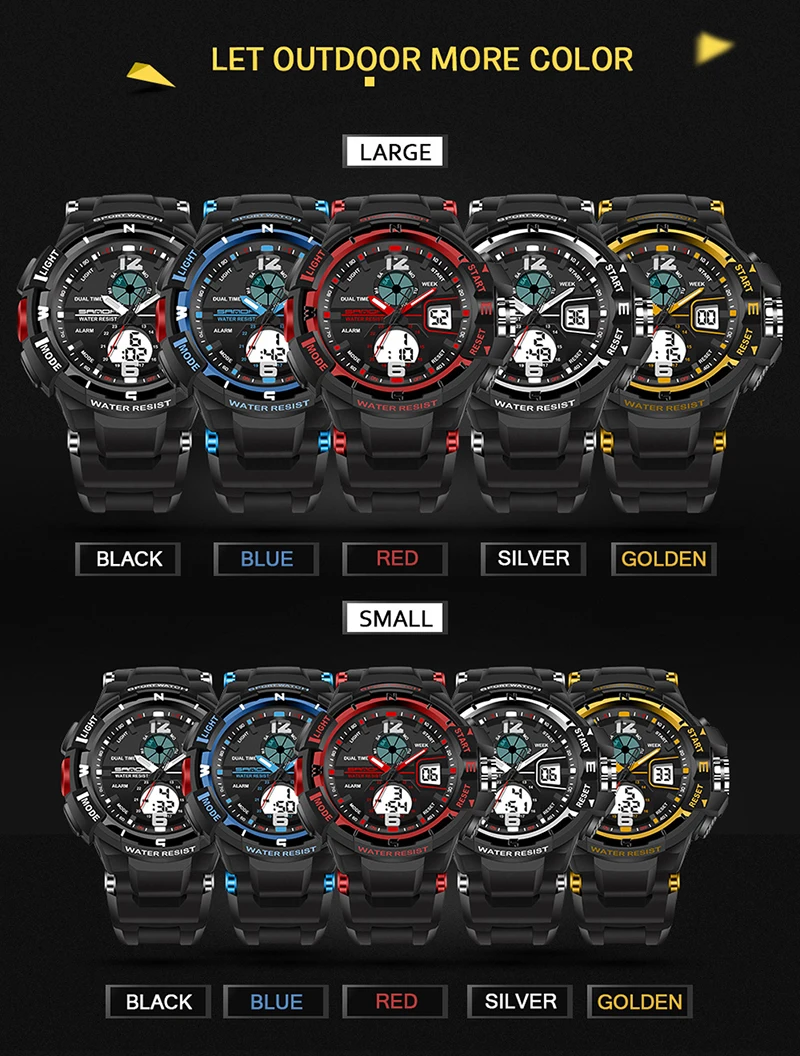 SANDA военные мужские часы s водонепроницаемые спортивные часы мужские многофункциональные S Shock часы мужские horloges manne Relogio Masculino 289