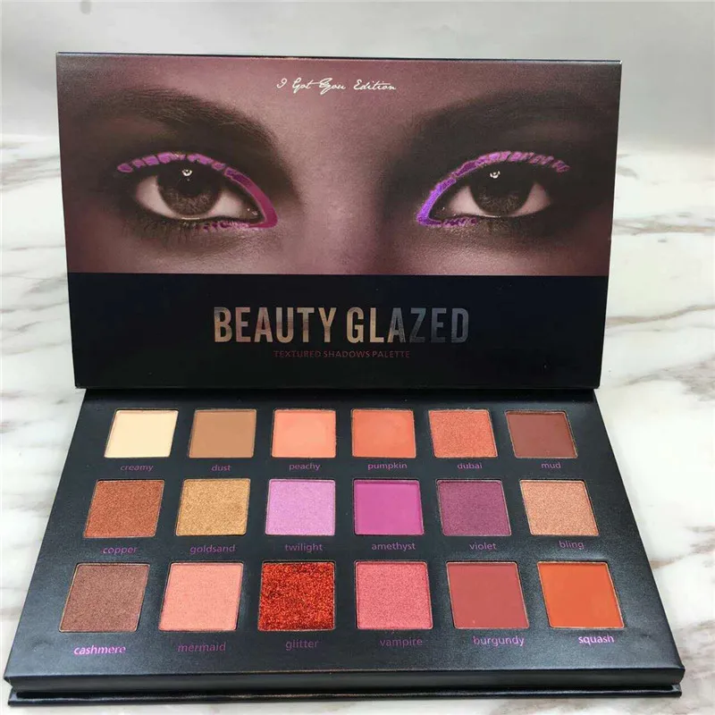 Beauty Glazed Shimmer Matte Diamond Eyeshadow Plate Glitter Desert Dusk Kit Tutorial Professional  Makeup Eye shadow Cosmetics