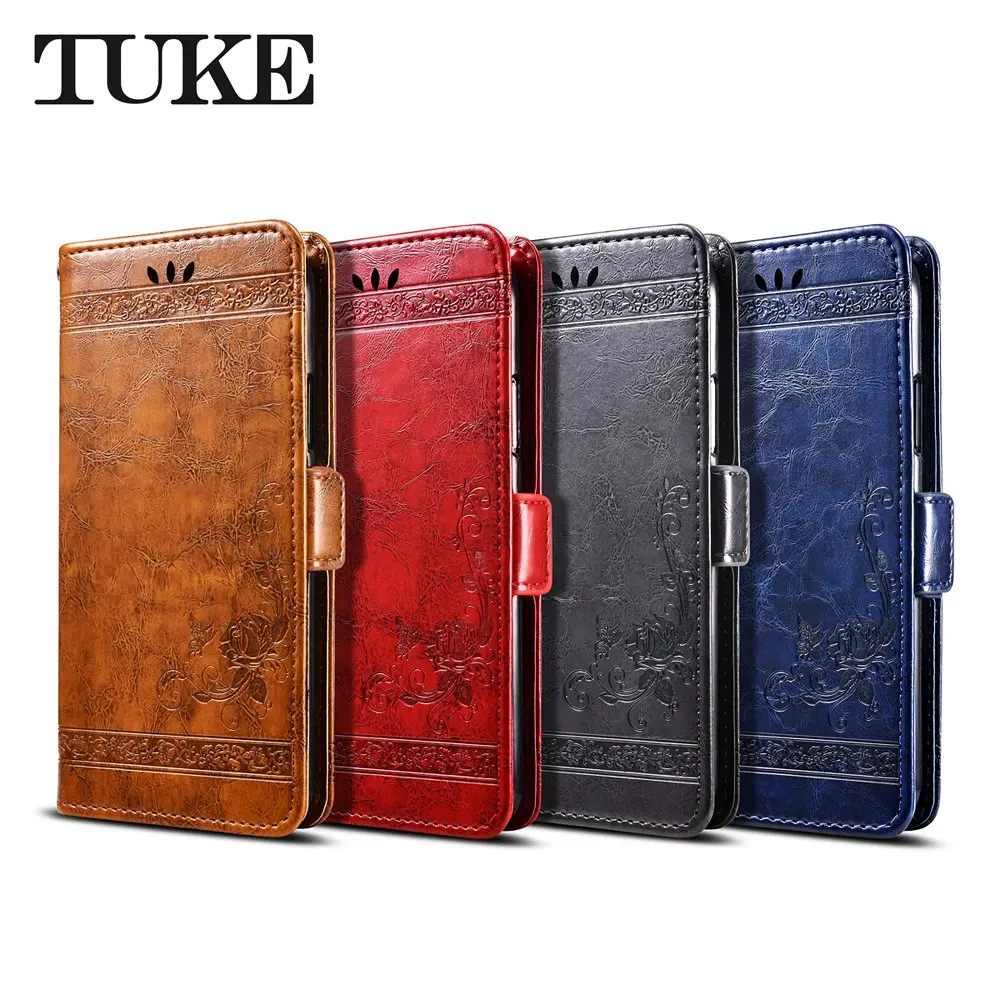 

TUKE Vintage Embossed Flower Case For Huawei Honor 9 Cover Leather TPU Back Cover For Huawei STF-L09 STF-AL00 STF-AL10 STF-TL10