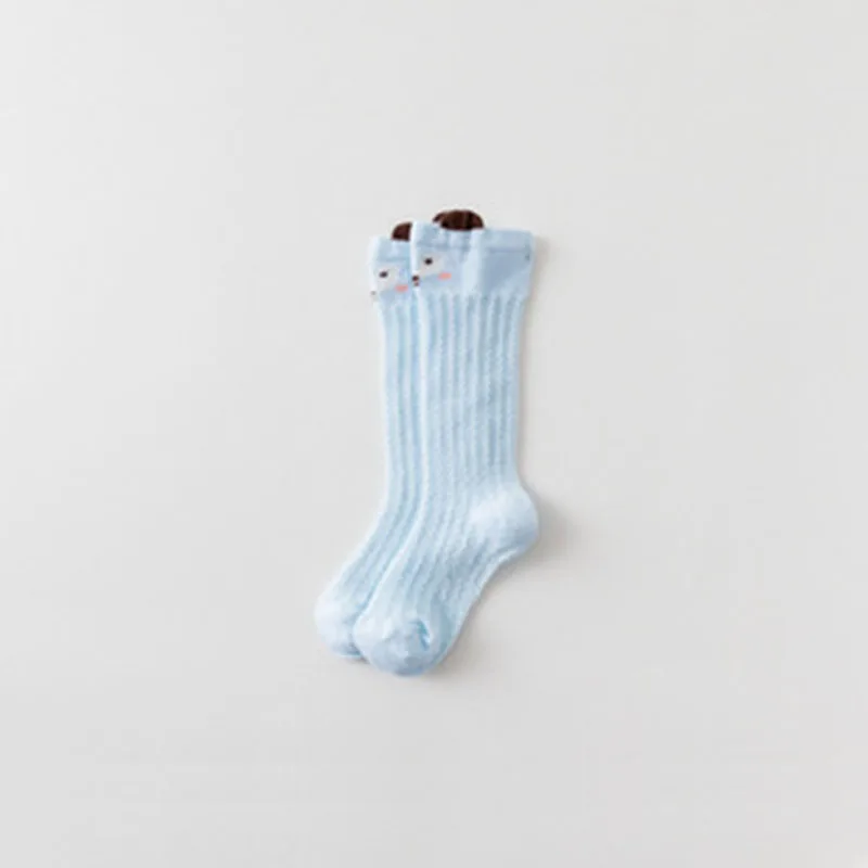 Осенне-зимние детские носки 1 пара, милые детские носки теплые гольфы нескользящие носки для маленьких мальчиков и девочек - Цвет: blue