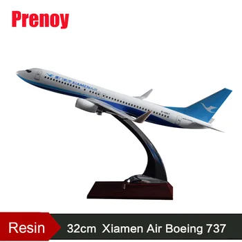 

32cm Aircraft Model Boeing 737 Xiamen Air Resin Model Chinese Xiamen Airlines B737 Airplane Airways Model Aviation Stand Craft