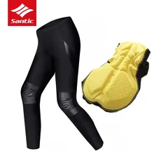 Santic велосипедные штаны Для мужчин зима ветрозащитный дорожный велосипед брюки Pro мягкий брюки Downhill Pantalones Ciclismo