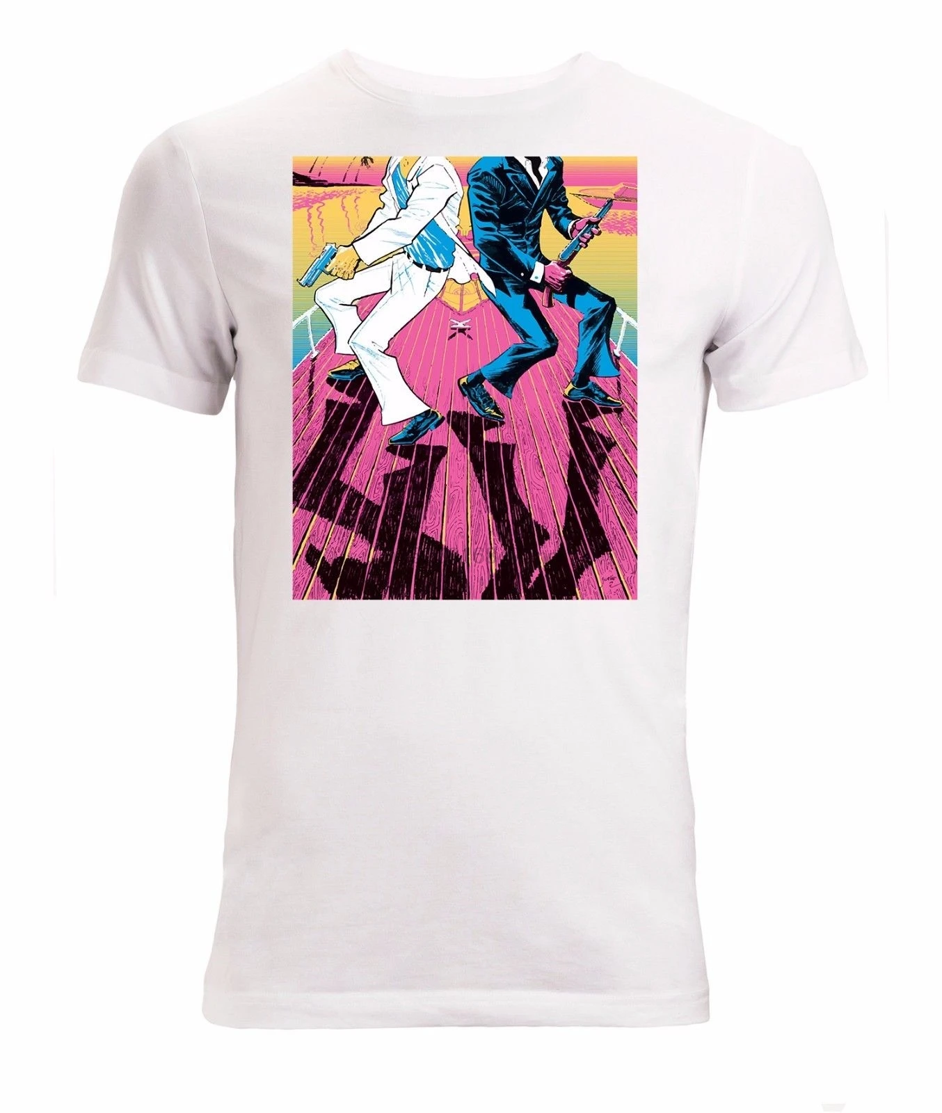 

Miami Vice Sonny Crocket And Ricardo mens t (womans available) t shirt white Cool Casual pride t shirt men Unisex Fashion(1)