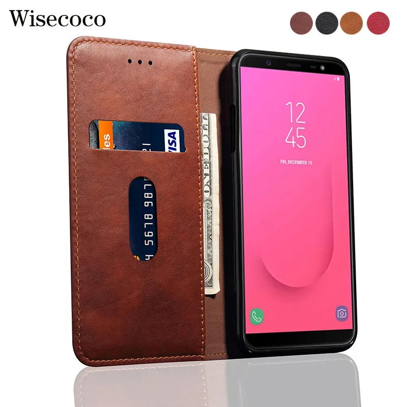 

Phone Case For Samsung Galaxy J4 J6 J8 2018 Eu Cases Luxury Leather Wallet Stand Flip Cover For Samsung Galalxy J3 J7 2018 Us
