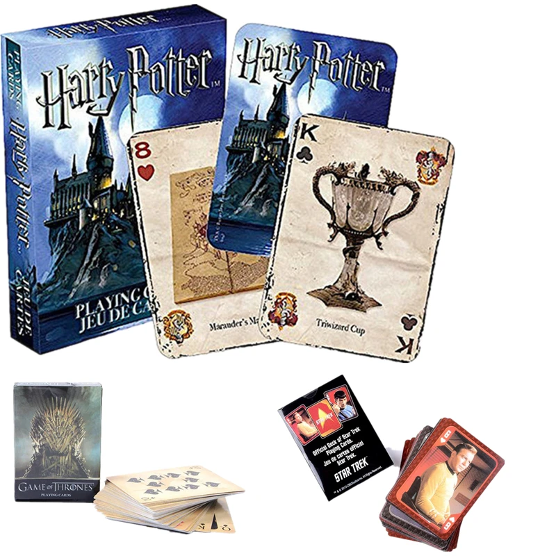 Harri Potter Game Playing Cards Hogwarts House Game of Thrones Star Treck Mass Effect Poker Waterproof Game Cards Figure Kid Toy Harri Potter Game Playing Cards Hogwarts House Game of Thrones Star Treck Mass Effect Poker Waterproof Game Cards Figure Kid Toy