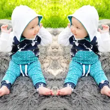 Xmas Дети для маленьких мальчиков девушка олень с капюшоном Топы Корректирующие+ Брюки для девочек наряды Комплект одежды