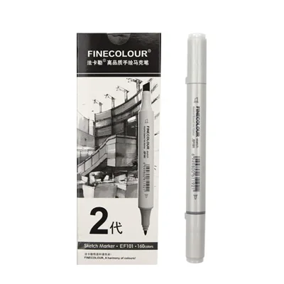 Finecolour EF102 EF101 EF100 чернила на спиртовой основе пустые ручки маркер Замена ручка головка Профессиональный рисунок искусство маркеры Новые - Цвет: EF101 OF 1 BOX