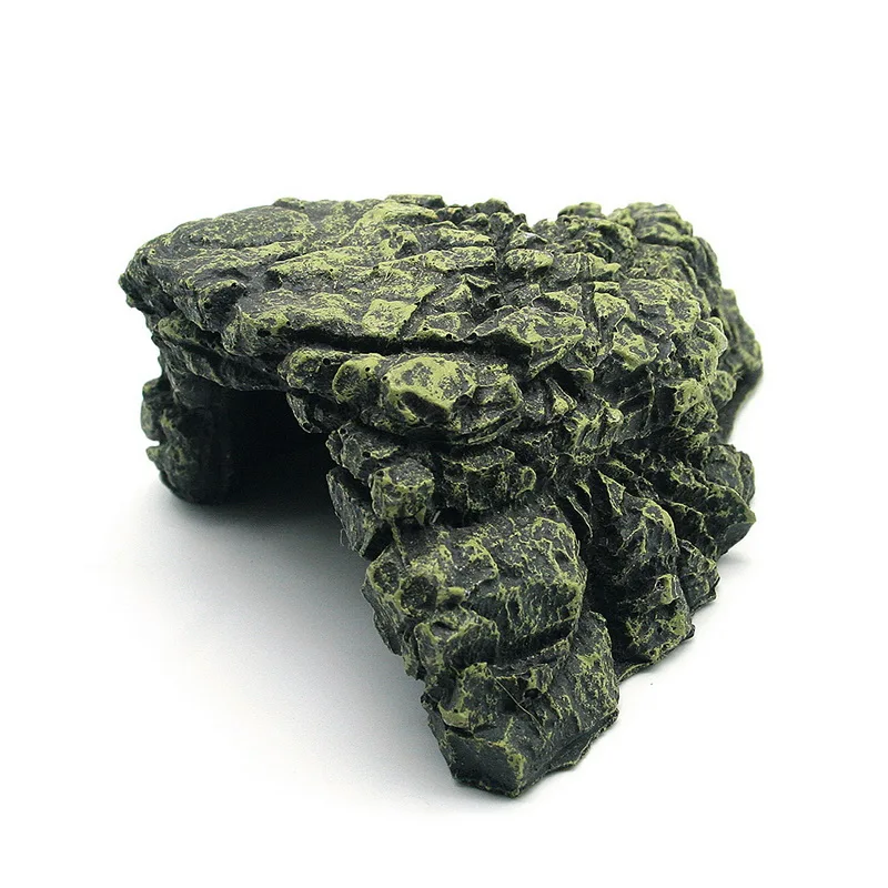 

L Size Aquarium Turtle Basking Island Stone Decoration Turtle Repitle Climbing Basking Platform Aquarium Rock Cave Decoration
