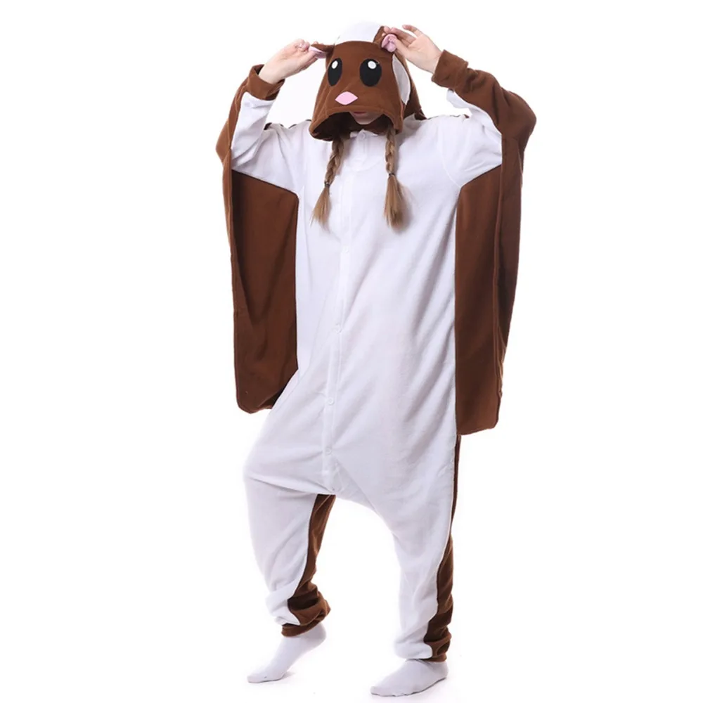 Флис Kigurumi пижамы животных летчик Мышь Косплэй взрослый костюм комбинезоны унисекс пижамы