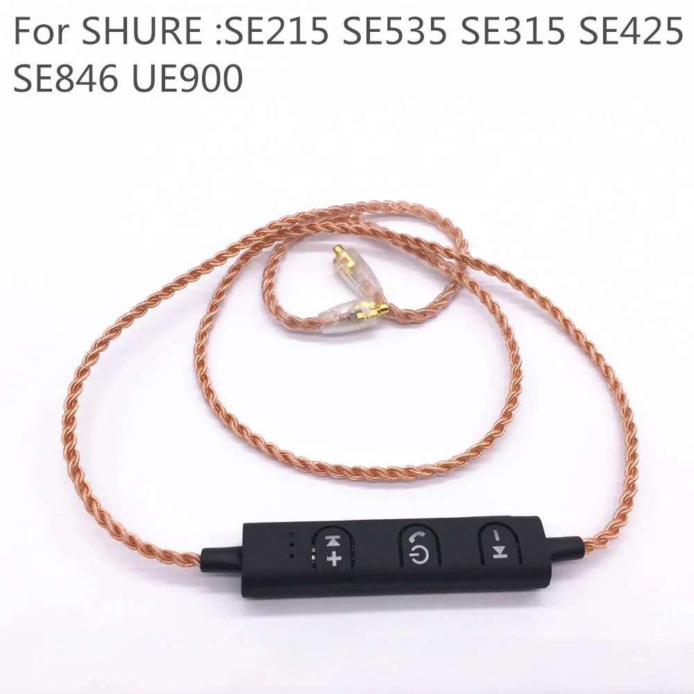 MMCX Bluetooth Headset Adater for Shure SE215 SE535 SE846 UE900 tf10 TF15 Sennheise ie80 ie8 28 Core Pure Copper Braided Wire