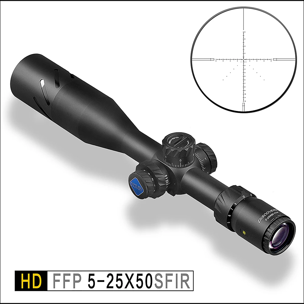 

Discovery HD 5-25X50 SFIR FFP red and green lighting tactical First focal plane Hunting Tactical Shooting Optics Riflescope