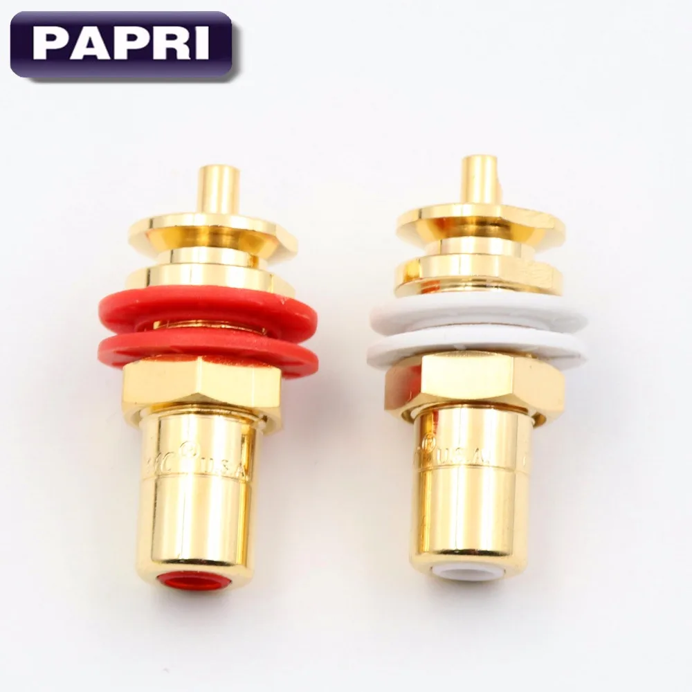 10 пар в комплекте Из бескислородной меди разъем CMC 816 WU 24K позолоченный RCA для CD