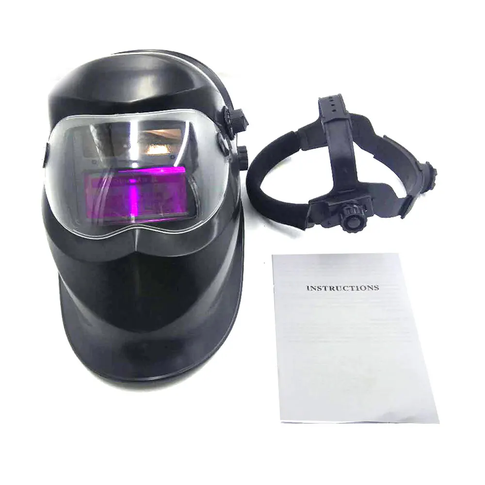 Solar Auto Darkening Black Welding Helmet Head-Mounted Grinding Protective Welder Mask Arc Tig Mig