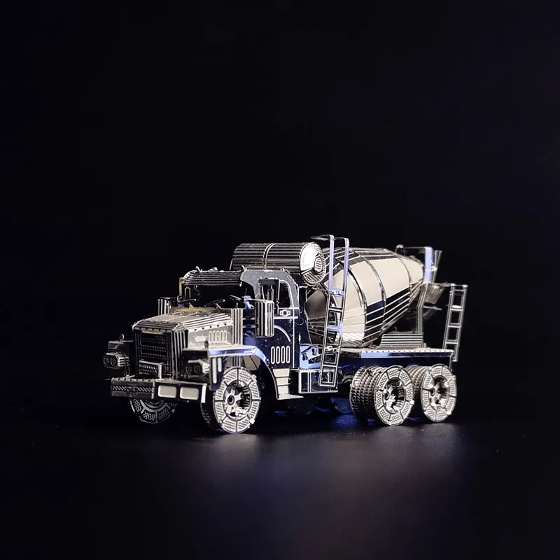 

3D Puzzle Metal Model Kits Cement Mixer Scale 1:100 Engineering Car Souptoys Hk Nanyuan Tire Moving Novel Jigsaw Gifts