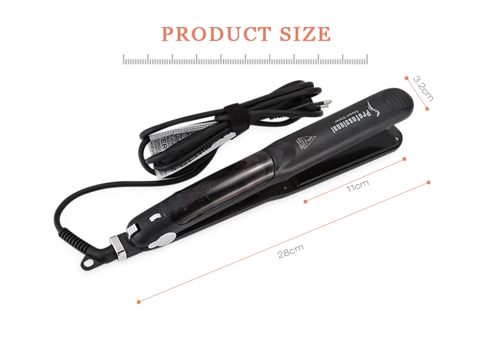 Professional Steam Spray Ionic Ceramic Electric Hair Straightener Fast Styler