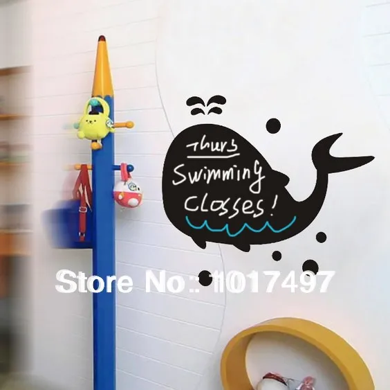 

Free shipping Vinyl Cute Bear Elephant Tree Blackboard Wall Stickers Removable Vinyl Chalkboard Decal Stickers Kids Room Decor