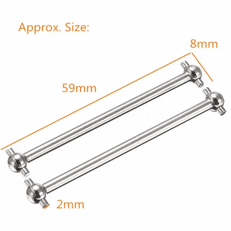 2 шт. высокое качество M5367 Металл Dogbone приводной вал 1/16 RC части автомобиля для Truggy Багги короткий ход 1631 1651 1621