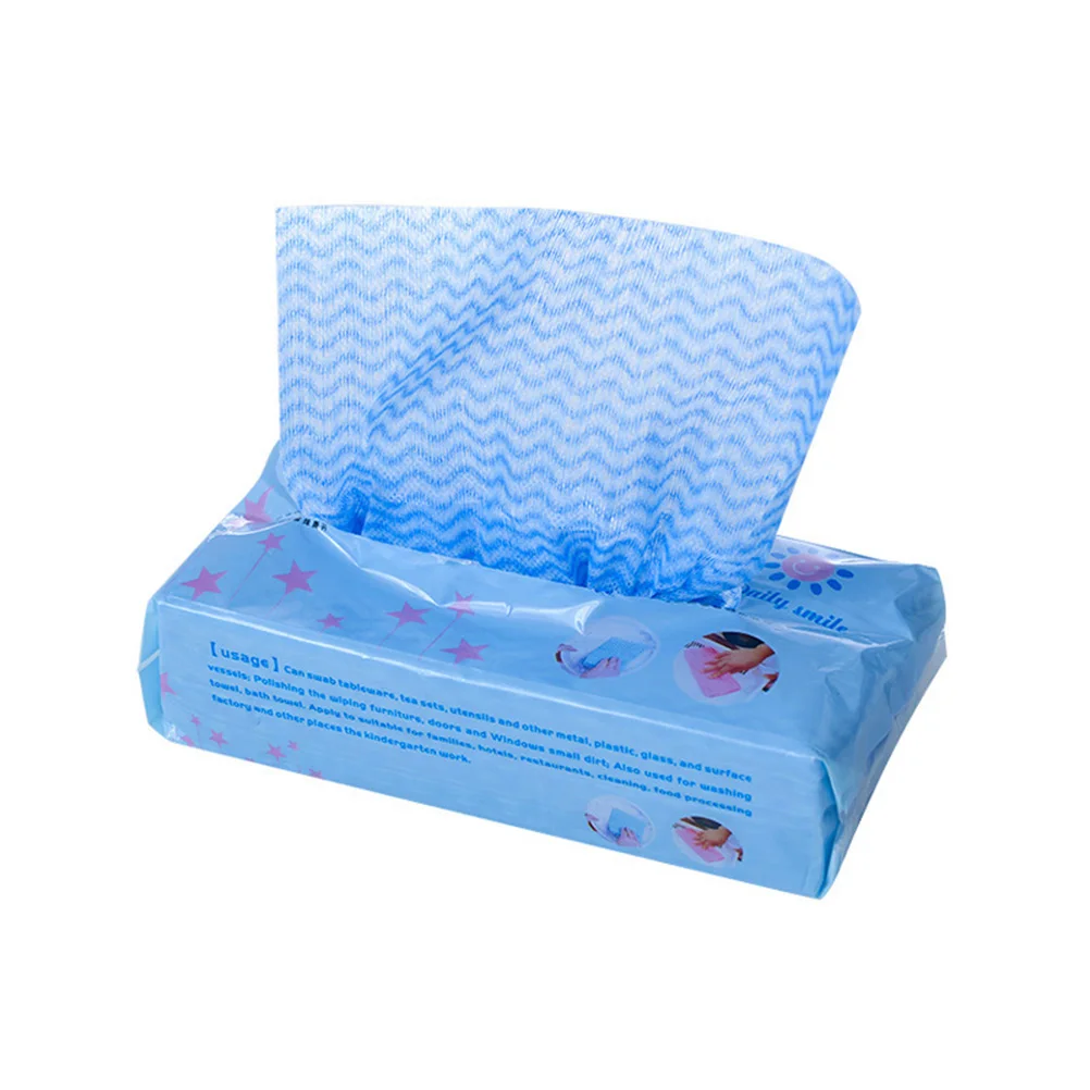 80 шт. полезное безопасное удобное практичное нетоксичное полотенце для посуды, товары для семьи, чистящая ткань, кухонное полотенце, тряпка - Цвет: Синий